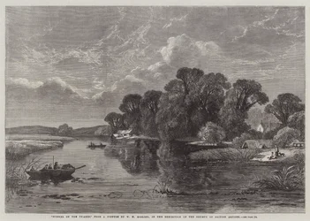 Zomer op de Theems, in de tentoonstelling van de Society of British Artists